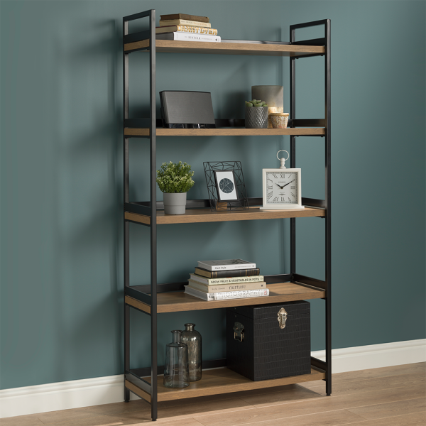 This 5-tier shelving system offers sturdy, space-saving storage with five spacious levels for organizing items efficiently. Made from durable materials, it supports heavy loads and resists wear. Its open design ensures easy access and visibility, ideal for homes, offices, or garages. Sleek, versatile, and functional—perfect for maximizing vertical space.